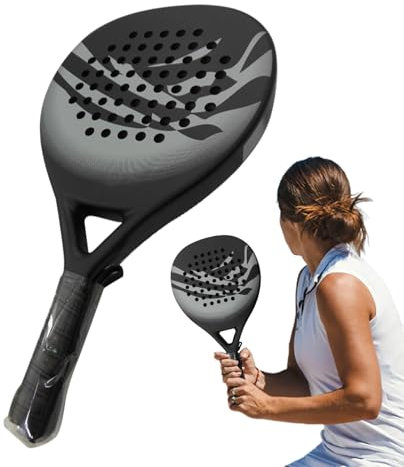 Gacqpli Raquetas De Pádel - Palas de Playa en Fibra de Carbono - Equipo Deportivo Ergonómico para Hombres Mujeres Padres Principiantes Y Jugadores Experimentados
