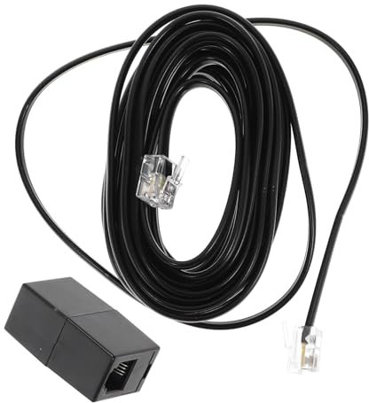 EXCEART 1 Satz Telefonkabel mit Pc Telefonleitungen Kabelclips Verbindern für Festnetztelefone Teiliges Zubehör für Einfache Installation Hohe Klangqualität