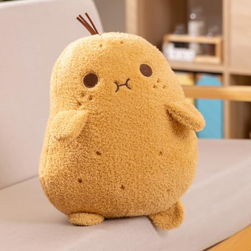Ueiwffzo Emotional Potato Flauschige Kartoffelkissen Kartoffel Weiches Stofftierkissen Kawaii Plüschtiere Kissen Für Kinder Mädchen Und Jungen Geschenke (33cm)