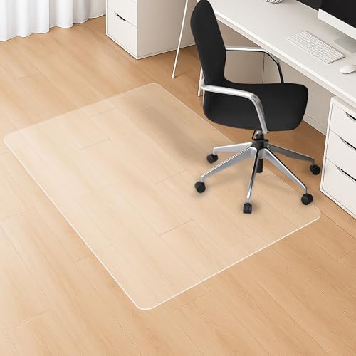 HOMEK Bodenschutzmatte Bürostuhl | Transparente Bürostuhl Unterlage für Hartböden, Schreibtischstuhl Unterlage, versch. Größen rutschfeste Bodenmatte - 90x120cm
