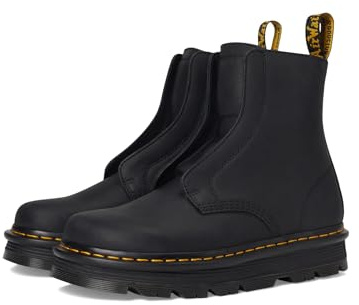 Dr. Martens Unisex Zebzag Laceless Combat Boot, Black, 13 UK