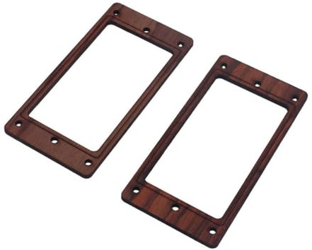 2 Stück Doppelspulen Gb305l Tonabnehmerring für E-gitarren | Humbucker Rahmen mit 8 Schrauben, Selbstgemacht Ersatzteil in Braun, Präzise Verarbeitung für Gitarristen und Luthiers