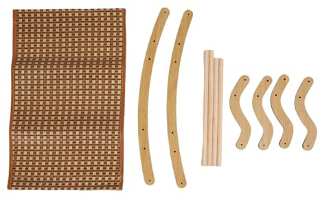 Erhöhtes Katzenbett aus Holz und Rattan, atmungsaktives Design, 21.26 x | Abnehmbares, waschbares Kissen, stabile Unterstützung für kleine Hunde, ganzjährig nutzbarer Ruheplatz
