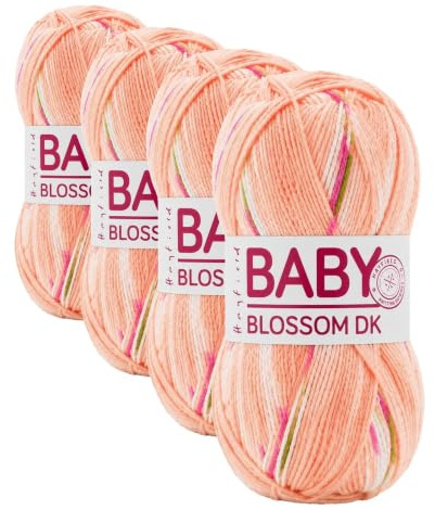 Sirdar Hayfield Baby Blossom DK, Perfectly Peachy (359), 100g, F253-0359 (Pack of 4)