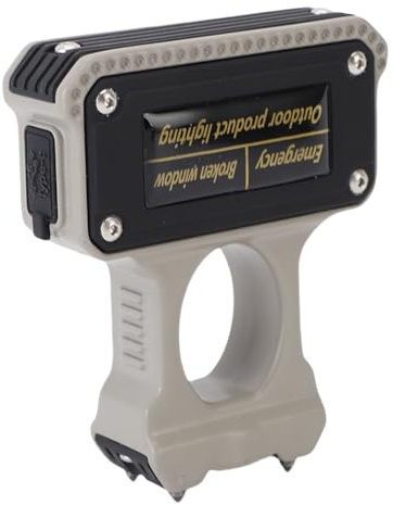 Knuckle Duster with Light USB Rechargeable LED Car Flashlight Multifunctional Safety Hammer Car Window Breaker High Brightness Emergency Tool for Vehicle Safety Zinc Alloy