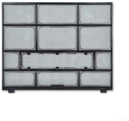 Hosrivae Wandmontierter AC-Filter, Staubschutz-Kunststoffnetz, schwarz, 29,2 x 29,2 cm, schnell einsetzbarer Luftfilter-Ersatz für Innen-Klimaanlage (2)