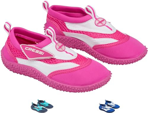 Cressi Coral Shoes Junior Chaussures de Plage et Piscine Mixte Enfant, Rose/Blanc, 26