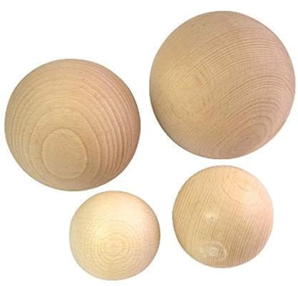 1 pièce JOWE® Boule en bois de hêtre sans perçage, Diamètre 100 mm - Bille en bois made in Austria