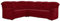 Cavadore Ecksofa Bansa mit Federkern / Polstercouch im klassischen Design / inkl. Bettfunktion / 265 x 94 x 215 / Mikrofaser Dunkelrot