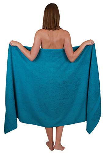 Betz Badetuch groß XXL Größe 100 x 200 cm Badetücher Saunatuch Palermo 100% Baumwolle Farbe Petrol