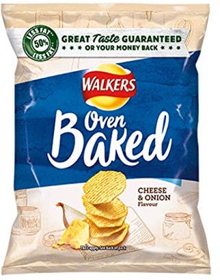 Walkers Oven Baked Crisps Cheese & Onion Flavour (32 Pack)