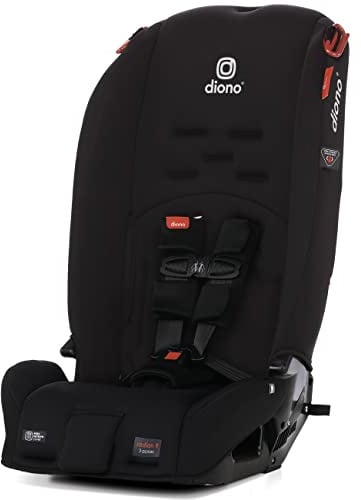 Diono Radian 3R, 3-in-1 Convertible Car Seat, Rear Facing & Forward Facing, 10 Years 1 Car Seat, Slim Fit 3 Across, Jet Black