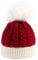 Baby-Strickmütze, Winter, warm, Weihnachtsmütze, Kleinkind, Kinder, Beanie-Mütze, Skimütze, rot / weiß, Einheitsgröße