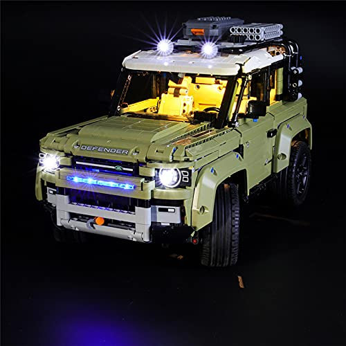 GEAMENT LED-Licht-Set für Technic Land Rover Defender – Kompatibel mit Lego 42110 Baustein-Modell (Modell-Set Nicht enthalten)