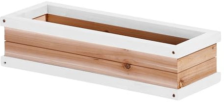 AXI Blumenkasten in Braun/Weiß | Spielhaus Zubehör aus Holz