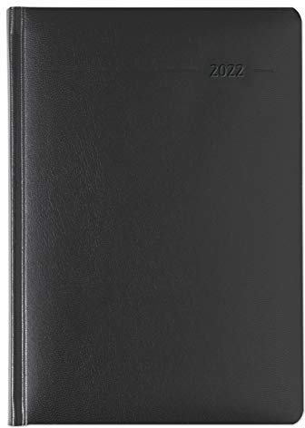 Praxistimer Balacron schwarz 2022 - Servicetimer 21,7x30,3 cm - 1 Tag 1 Seite - 400 Seiten - Balacron-Einband - Tageskalendarium - Alpha Edition