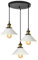 iDEGU 3-flammige Pendelleuchte Industrielle Hängelampe Stil Edison Vintage Kronleuchter mit 22cm Metall Lampenschirm E27 Fassung Weiß Hängeleuchte für Esszimmer Küche Wohnzimmer (Rondell)