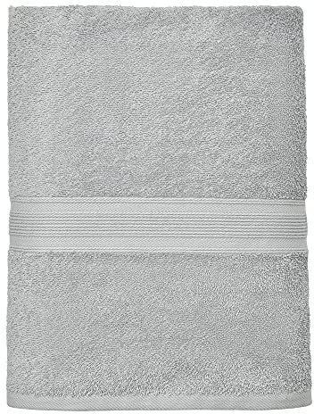leevitex® Saunahandtuch XXL, flauschig und saugstark, 1 Saunatuch, 80 x 200 cm, Qualität 500 g/m², 100% Baumwolle - Silber