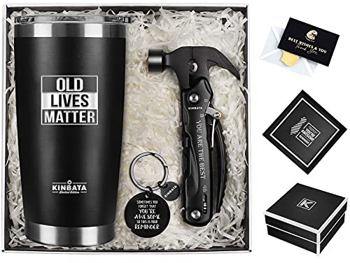 Geburtstagsgeschenke für Männer zum Jahrestag, lustige Geschenke, Körbe für Ihn, Angeln, Geschenke für Freund, Gag Geschenke, die alles für Ehemann, Vater, Opa, Tumbler Hammer Multitool haben.