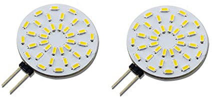 ShuoHui 2x LED Lampe G4 2w 12V AC/DC dimmbar warmweiß 120° LED Leuchtmittel Halogenersatz 36 SMD