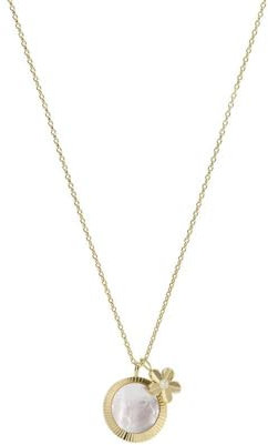 Fossil Halskette Für Frauen Val, Länge: 16In + 2In, Breite: 10mm Gold Edelstahl Halskette, JF04023710