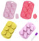4 moldes de gelatina en forma de fruta, mini piña, fresa, naranja, arándano, morera, vela de silicona, molde de frutas para gelatina, fondant, jabón, gomitas, decoración de pasteles, cupcakes, con