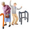 Jc.upin Inflatable Zimmer Frame Blow Up Walking Stick for Adults Birthday Retirement Novelty Prank Decorations Joke Gifts Men Women Grandad Dress Party Accessory Photo Booth (CQZXQGZ-JJ2 XLUK)