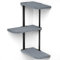 Love-KANKEI Corner Shelves, 3 Tiers Rustic Wood Floating Shelves for Bedroom, Living Room, Bathroom, Kitchen and Office etc,Grey