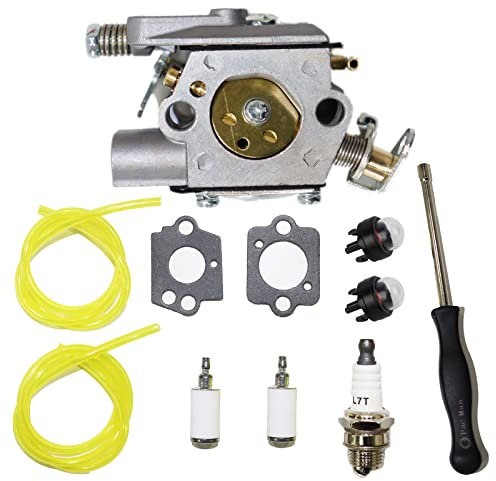 Toolyuan 309376002 Carburetor Kit for Ryobi RY3714 RY3716 Chainsaw with Adjustment Tool Spark Plug Primer Bulb