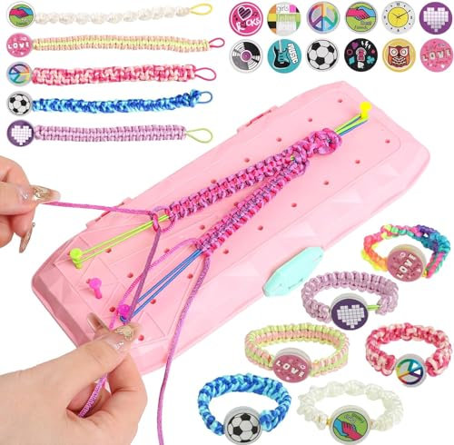 DERAYEE DIY Buntes Strickspielset, Armbänder Selber machen kinder, Mädchen Geschenke,Freundschaftsbänder, Geburtstagsgeschenk, Geschenk, Jahrestag