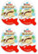 KINDER CREAMY - MILKY & CRUNCHY (19G) + (4 Stück)