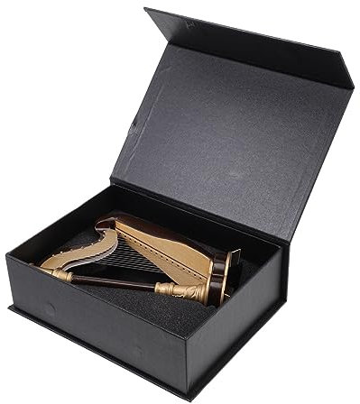 ifundom 3 Sätze Harfe-modell Mini-harfenornament Mini-harfeninstrument Harfeninstrumente Miniaturmodell Einer Harfe Lap-harfe-instrument Figur Korpus (holz) Kind Daumen Leistungsrequisiten