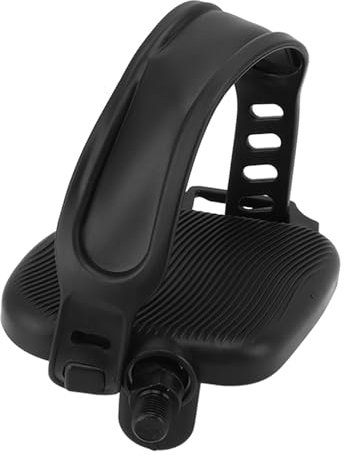 VGEBY Heimtrainer-Pedale, 1 Paar Heimtrainer-Pedale, Anti-Rutsch-Streifenmuster, Tragbare Heimtrainer-Teile mit Verstellbarem Riemen für Heimtrainer (1/2 Zoll Gewinde)