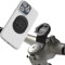 Support Téléphone Vélo, Porte Telephone Velo en Aluminium - Stable & Sécurisé, Placement et Retrait Rapides Support Telephone VTT, Pince de Guidon/Potence Universel pour Smartphone à Vélo