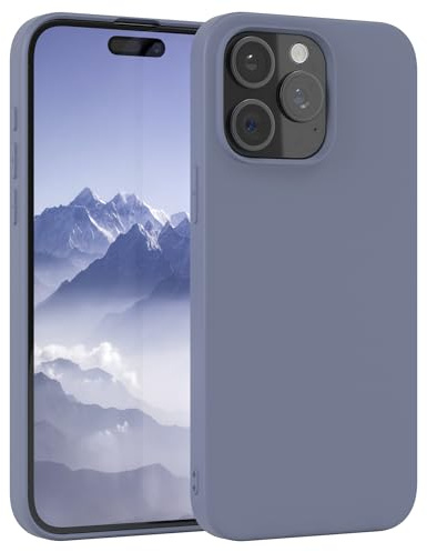 EAZY CASE - Silikonhülle für iPhone 15 Pro Max Hülle Silikon Case Blau weich stoßfeste Handyhülle Schutzhülle mit Kameraschutz Dünn Premium Schutz Cover TPU Phone Bumper in Eisblau Matt