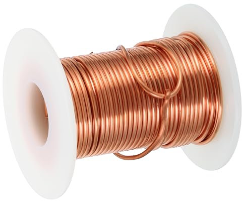 PATIKIL Filo di Rame Puro al 99,9%, Diametro 15 Gauge/1,5 Mm, Bobina da 10 m/32,8 Ft di Filo di Rame Puro per Creazione di Gioielli, Perline e Piante da Giardino