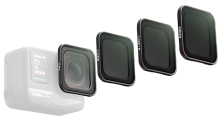 LIFEMOI ND-Filter und CPL-Polarisator, kompatibel mit Insta360 Ace Pro Zubehör, Schutz für Drohne, Kamera-Objektiv, 4er-Pack (ND16, ND32, UV, CPL verstellbar