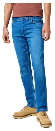 Wrangler Men's Greensboro Jeans, Azure Sky, 33/34