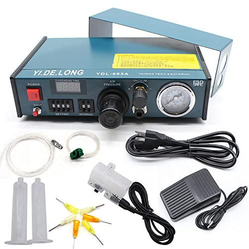 LANNADD Digital Display Auto Glue Dispenser, Klebstoffspender Auto Glue Dispenser Lötpaste Digitalanzeige Flüssigleimspender, Automatischer Dispenser Elektrischer Dispenser