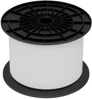 Cable H03VVH2-F 2 x 1,0 mm², 100 m, blanco - Ideal para instalaciones eléctricas, conexión de dispositivos y uso en interiores.