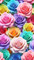 ARTGOTO Diamond Painting Eckige Steine Groß XXL Bilder Erwachsene,40x70cm Blumen Rosen C,5D Diamant Painting Set Viereckige Quadratische Steine mit Zubehör Für Wohnzimmer Dekoration