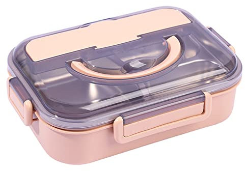 FTOQWZXV Lonchera aislada de acero inoxidable 304, aislante, para microondas, con tapa