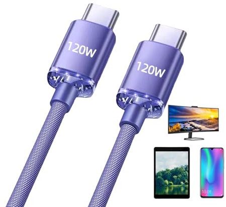Divisor USB Tipo C - Cable De Datos 120wPD Para Teléfono Móvil, Adaptador De Cable USB C Doble | Cable De Transferencia De Datos De Alta Velocidad Cable De Carga Rápida duel USB C Para Múltiples Dispo