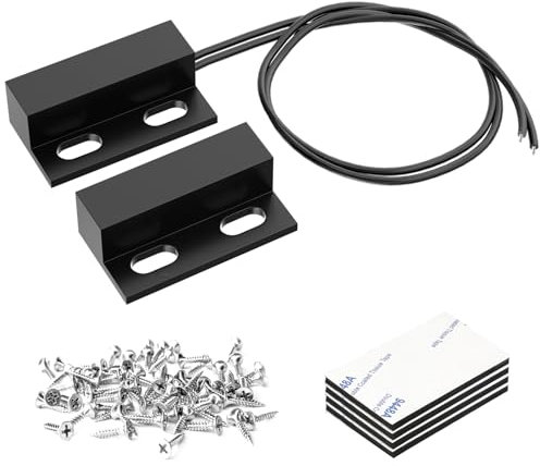 SCOOYUCK 2 Sätze NO/NC Magnetschalter Magnetischer Türsensor NO und NC je 1 Sätze Magnetischer Reedschalter