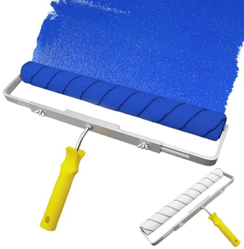 Grand rouleau de peinture, rouleau de peinture pour plafond, kit anti-goutte – Kit de rouleau de peinture solide sans couture pour plafond, design léger, rouleau de peinture large pour mur intérieur,