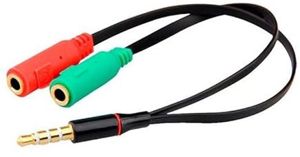 Adapter mit Doppel-Eingang auf 3,5-mm-Klinkenstecker, Cool Universal