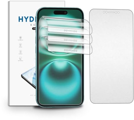 nvskvd Matt Hydrogel Folie für iPhone 16, 3 Stück Entspiegelte TPU Schutzfolie Flexible Displayschutzfolie Display Blendschutz, Anti-Fingerabdruck