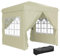 Outsunny Pavillon ca.2,5x2,5m, wasserabweisend Stabil Winterfest Pop-up Faltpavillon, UV Schutz 50+, Faltbar Partyzelt Gartenzelt mit 4 Seitenteilen Tasche Gartenpavillon für Camping Garten, Cremeweiß