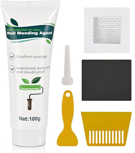 Cieex Crema de Reparación de Masilla Pared Lista para Usar Masillas de Relleno Pared Blanca Masilla Tapar Agujeros Impermeable y de Secado Rápido para Arañazos, Grietas, Agujeros 100g