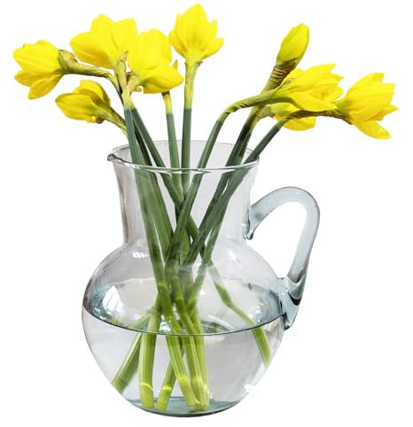 Recycled Glass Jug Vase 2.4L Aqua Flower Arrangement Natural Living Home Decor